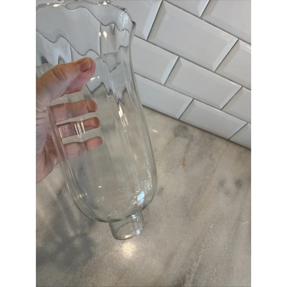 Vintage Brass Hurricane Lamp 20in Tall ES0002